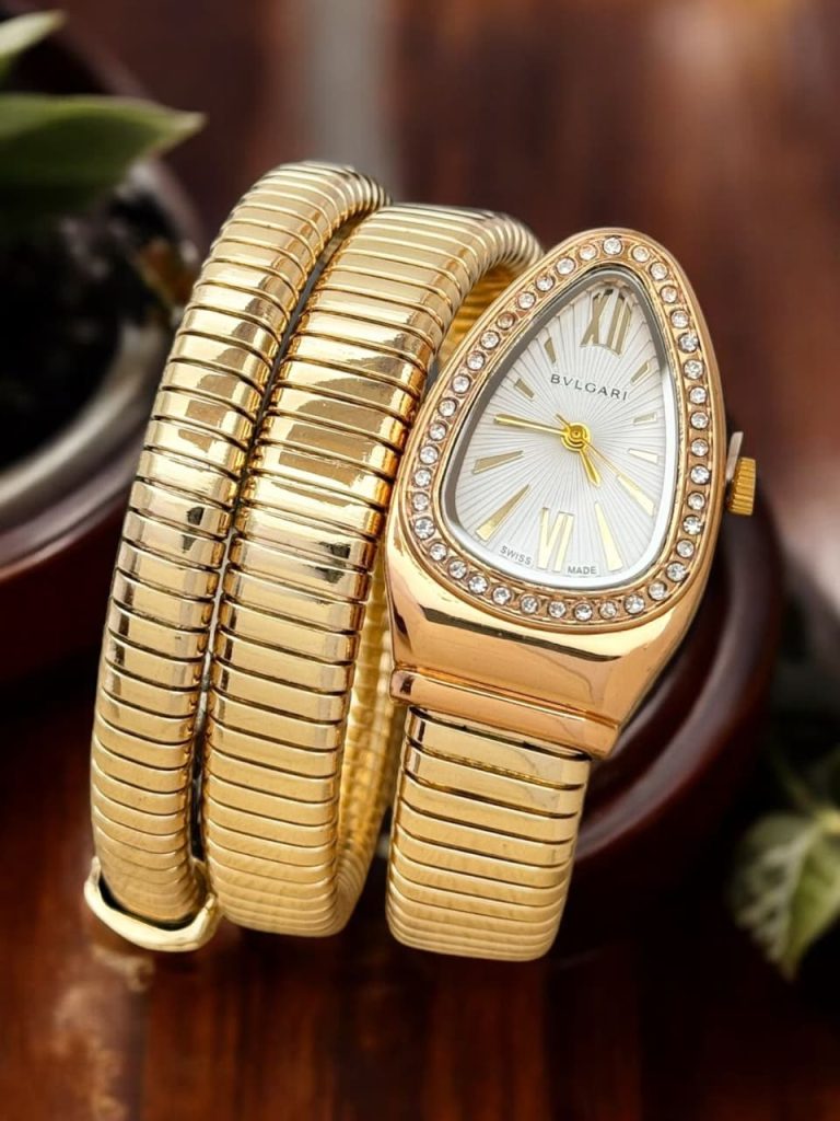 Bvlgari Serpenti Snack Watch Golden White