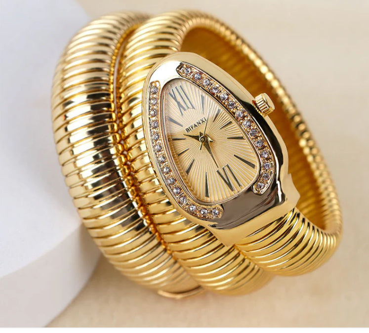 Bvlgari Serpenti Snack Watch Golden With Golden Dial