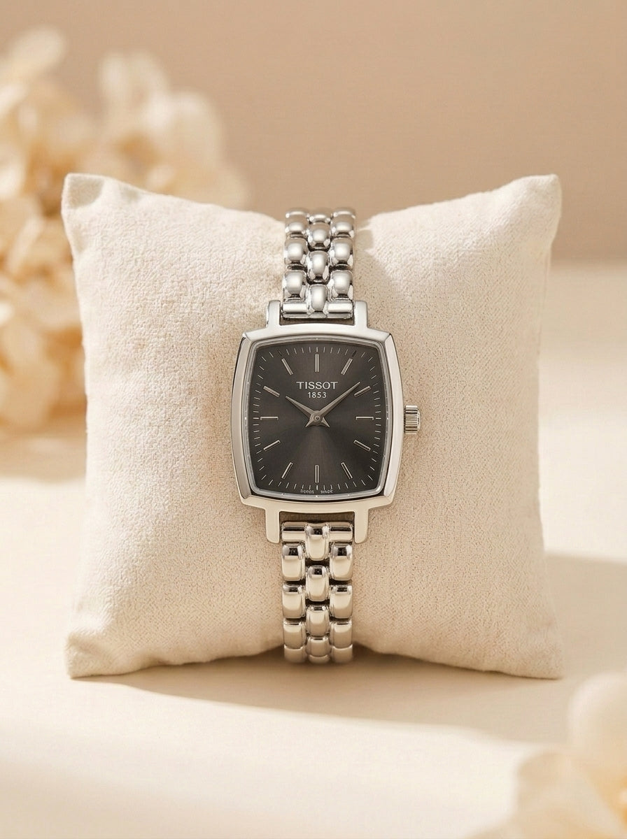 TST Classic Square Face Women’s Watch - Silver Black