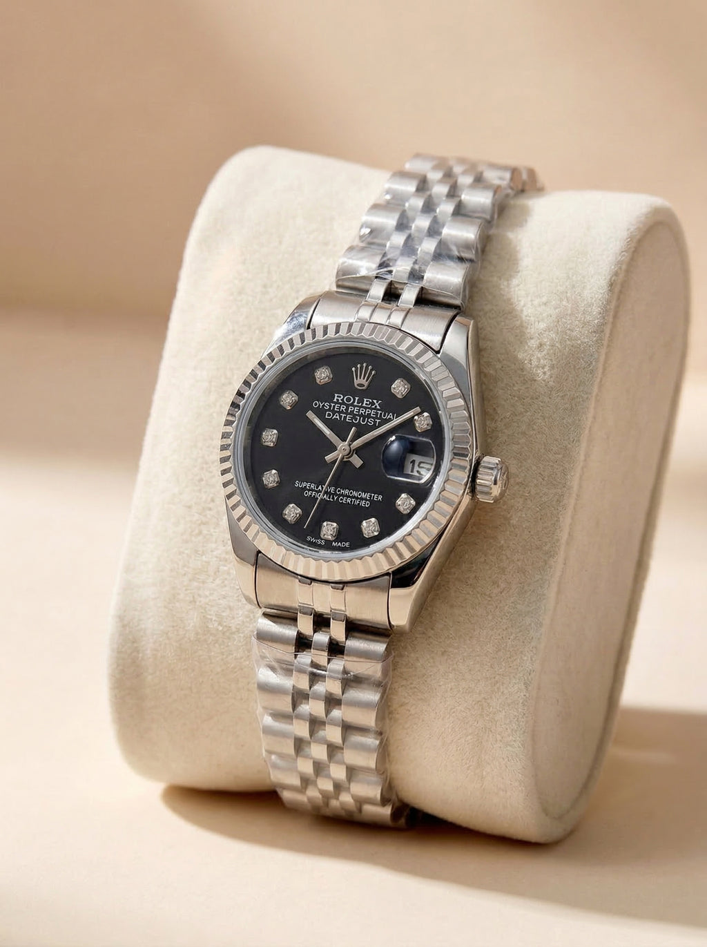 Datejust Diamond Accents Women’s Watch - Black Dial