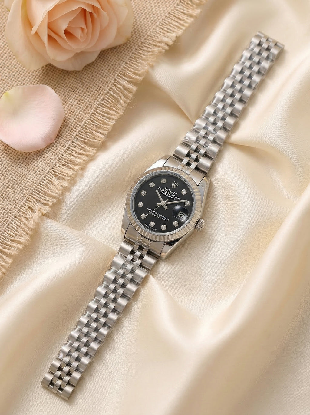 Datejust Diamond Accents Women’s Watch - Black Dial