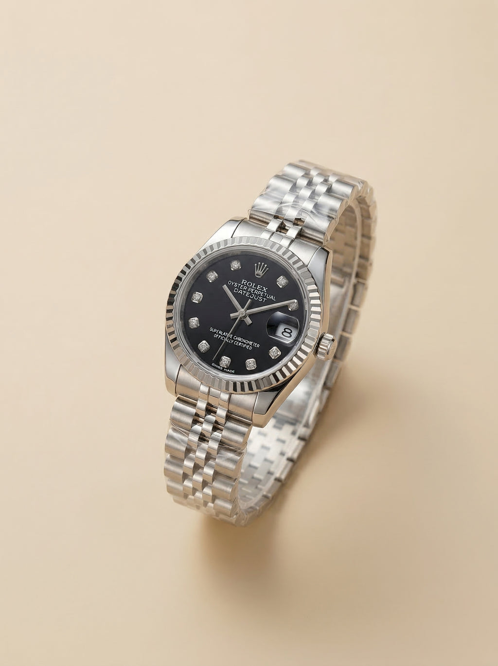 Datejust Diamond Accents Women’s Watch - Black Dial
