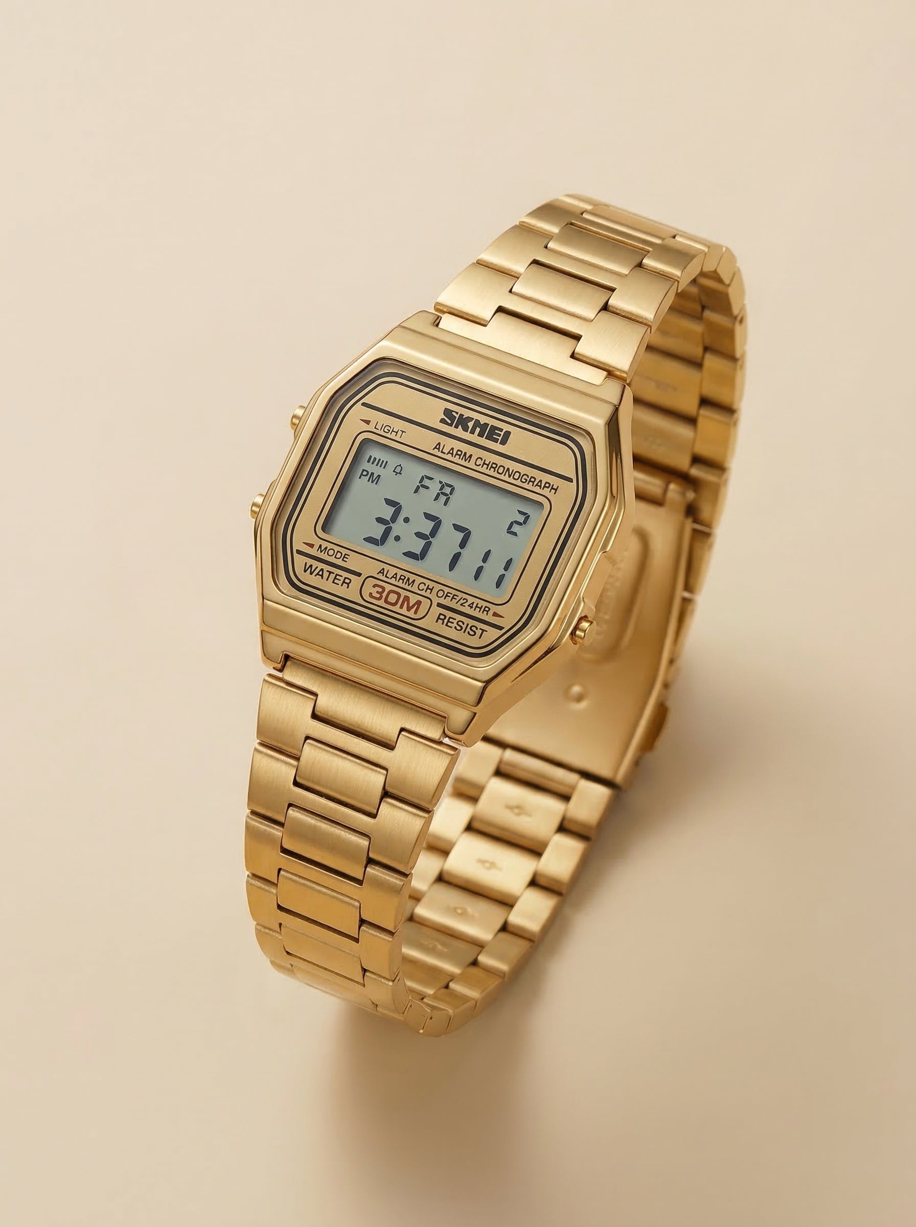 Skmei 1415 – Women Digital Stainless Steel Water Resistant – Gold