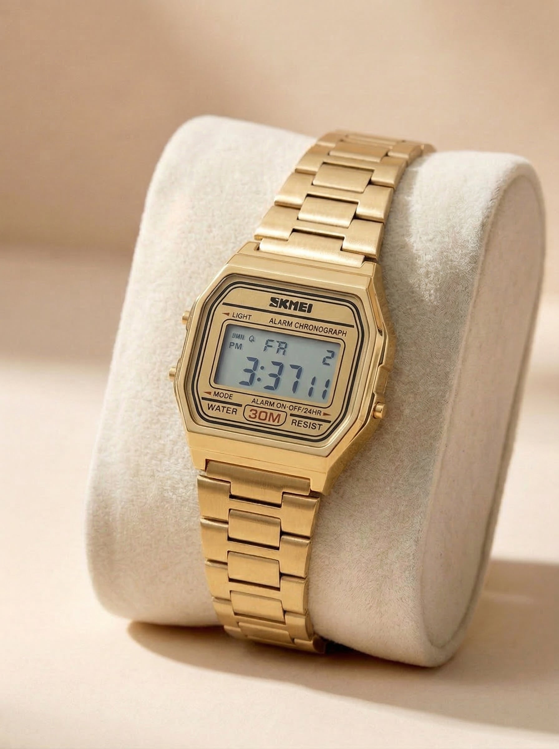 Skmei 1415 – Women Digital Stainless Steel Water Resistant – Gold