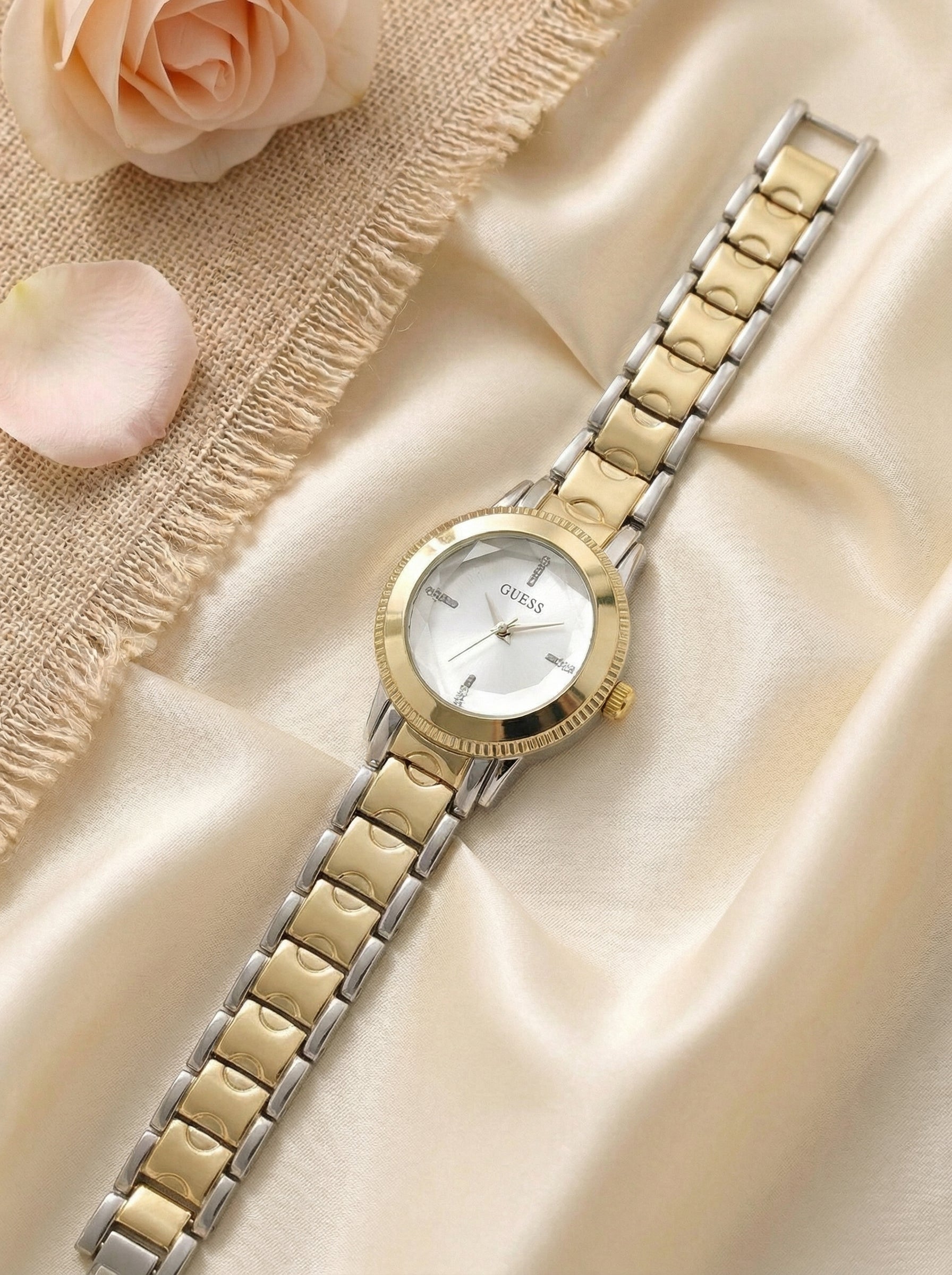 GS Elegant Round Dial Ladies Wristwatch - Two Tone