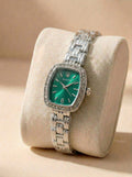 RLX Cellini Diamond Studs Ladies Watch - Silver Green