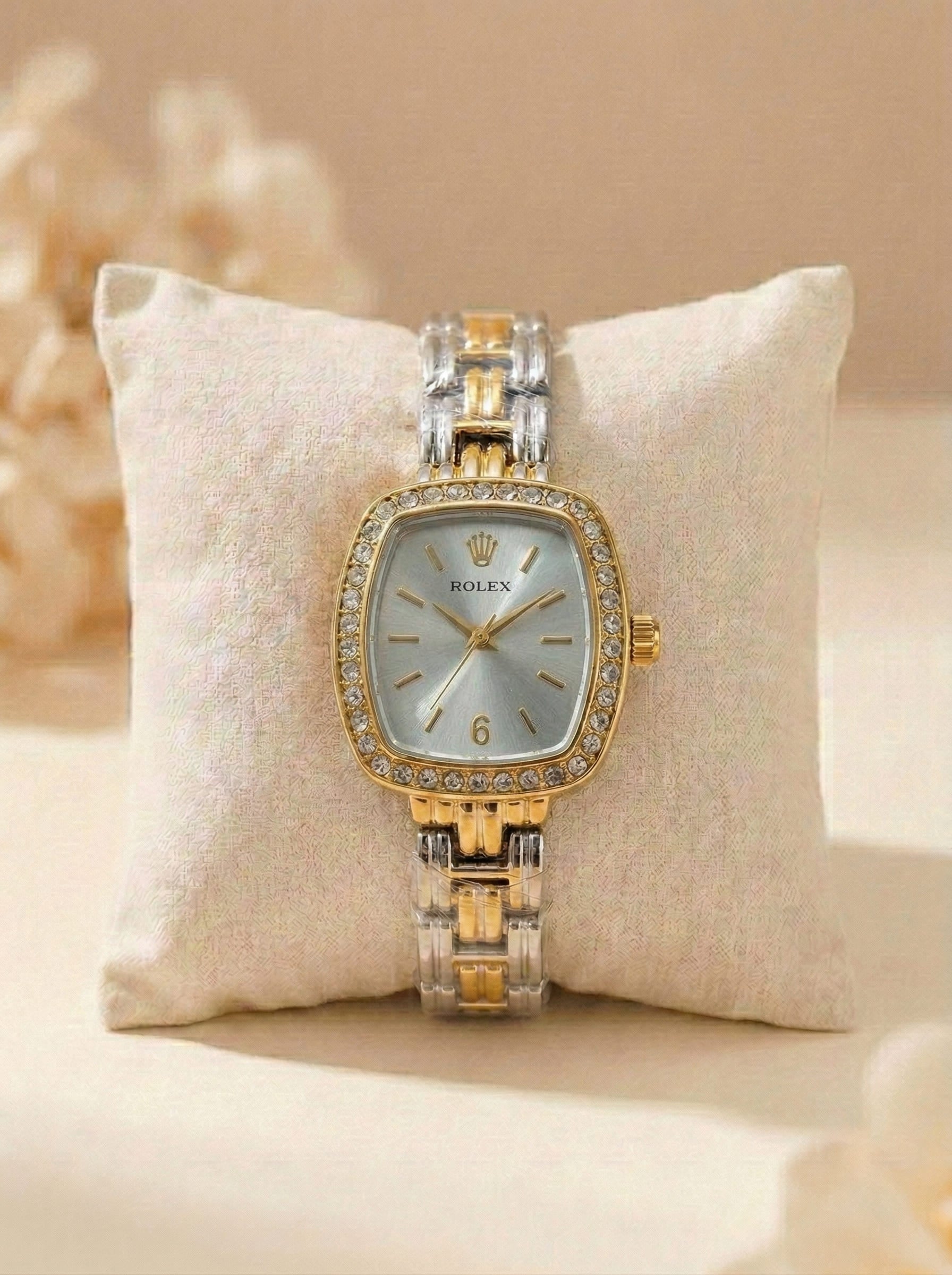 RLX Cellini Diamond Studs Ladies Watch - Two Tone Silver
