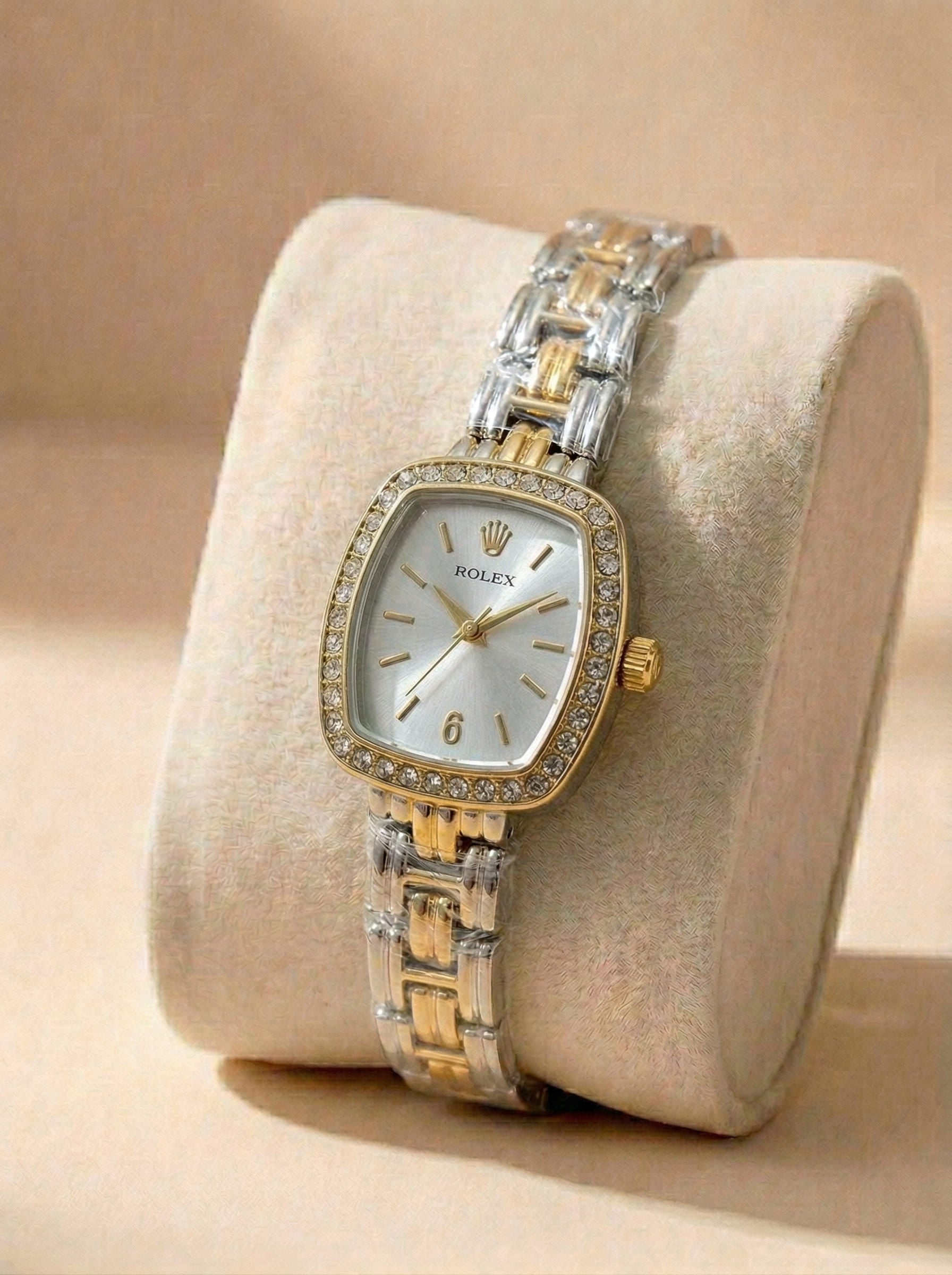 RLX Cellini Diamond Studs Ladies Watch - Two Tone Silver