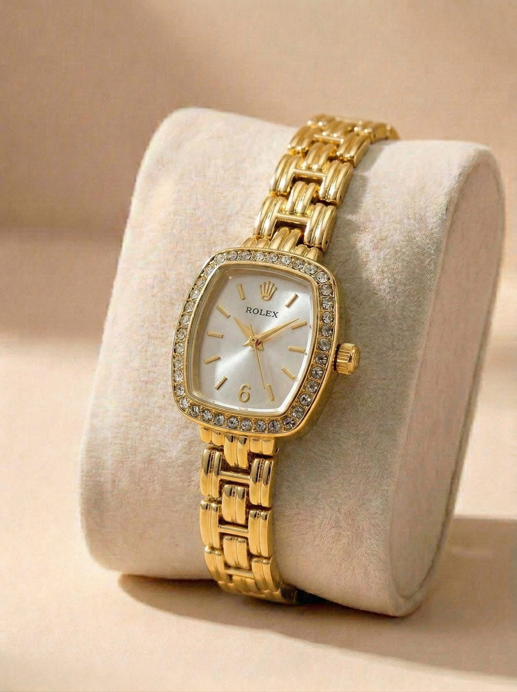 RLX Cellini Diamond Studs Ladies Watch - Gold Silver