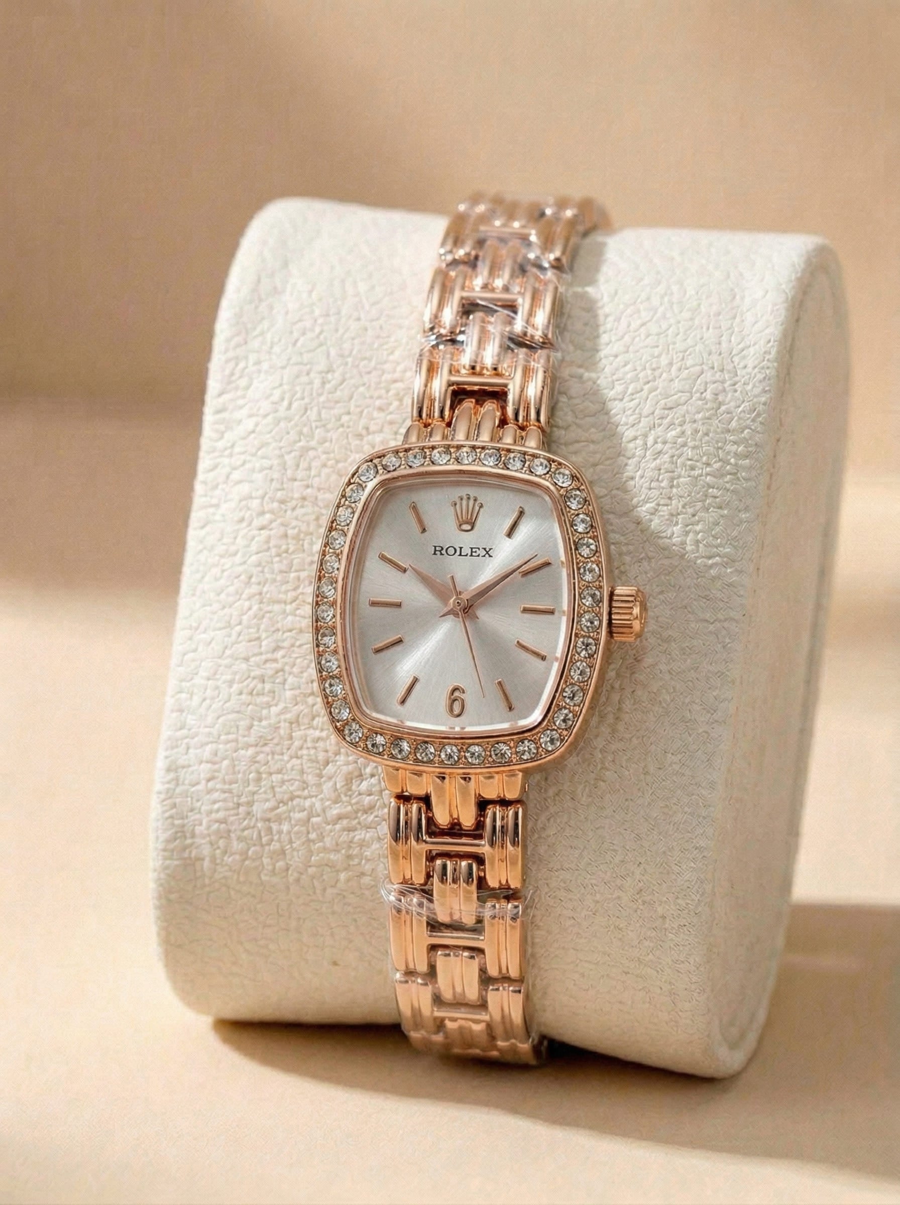 RLX Cellini Diamond Studs Ladies Watch - Rose Gold Silver