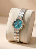 Dior Luxury Ladies' Chain Watch – Stone Encrusted - Rose Gold Green