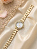 Dior Luxury Ladies' Chain Watch – Stone Encrusted - Golden Silver
