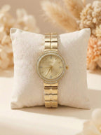 Dior Luxury Ladies' Chain Watch – Stone Encrusted - Full Gold