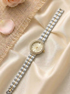 Dior Luxury Ladies' Chain Watch – Stone Encrusted - Two Tone Gold